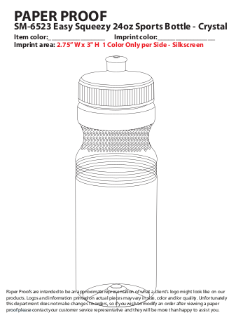 Easy Squeezy 24oz Sports Bottle ‑Crystal 1
