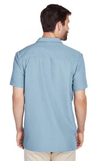Harriton Men's Barbados Textured Camp Shirt 1