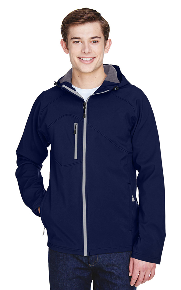 North End Men's Prospect Two-Layer Fleece Bonded Soft Shell Hood