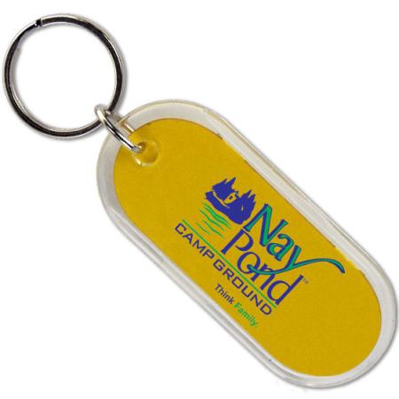 Long Oval Crystal Keytag 1