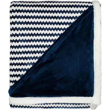 Field & Co. Chevron Striped Sherpa Blanket 2