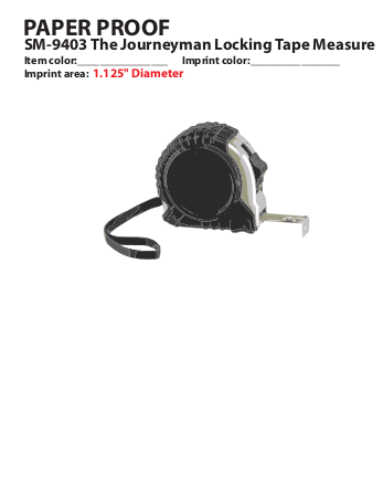 Journeyman Locking 10 ft Tape Measure 1