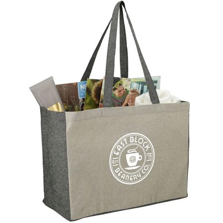 Recycled Cotton Contrast Side Shopper Tote 1