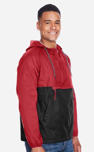 Harriton Unisex Packable Hooded Nylon Jacket 1