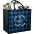 Buffalo Plaid Printed Jute Tote Thumbnail 1