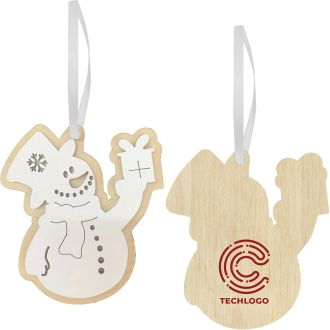 Snowman Layered Wood Ornament
