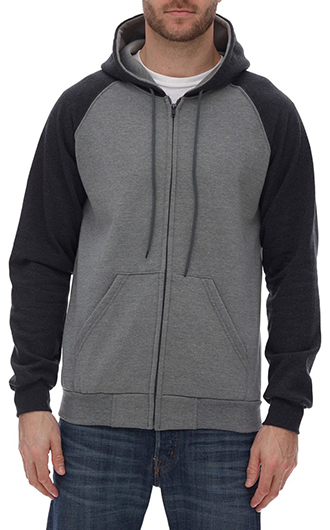 Promotional Fleece Raglan Hooded Full-Zip Sweatshirt in Canada - Custom  Imprinted Items - rushIMPRINT