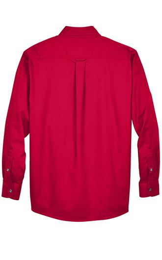 Harrington Men's Easy Blend Long-Sleeve Twill Shirt with Stain R 4