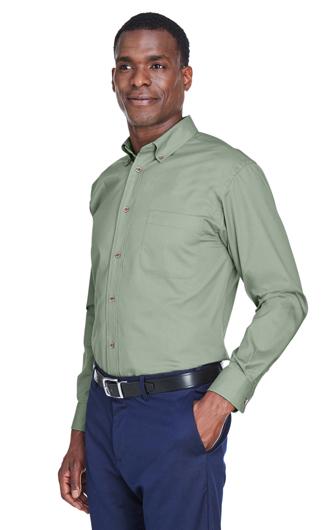Harriton Men's Easy Blend Long-Sleeve Twill Shirt 1