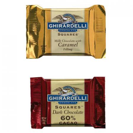 2 Ghirardelli Chocolate Squares Calling Card 1