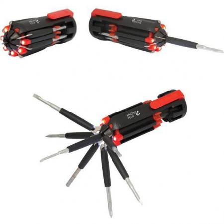 Turner Might 8-in-1 Screw Driver Set With Led Light 1