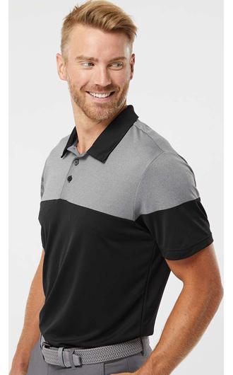 Adidas - Heathered 3-Stripes Colorblock Sport Shirt 1