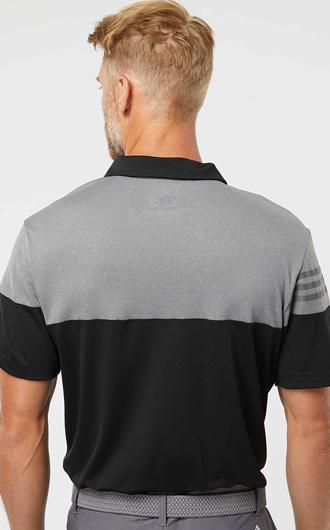 Adidas - Heathered 3-Stripes Colorblock Sport Shirt 2