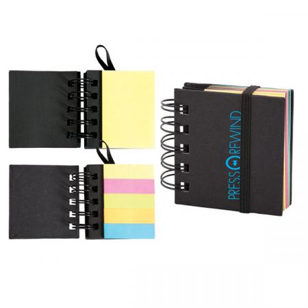 Spiral Sticky 250 Sheet Notepad With Noteflags 1