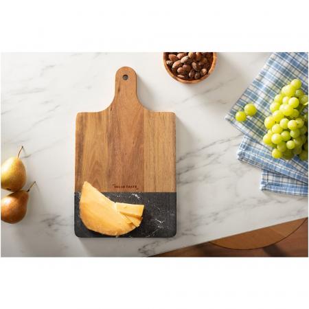 Black Marble and Wood Cutting Board 1