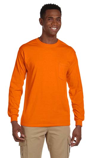 Gildan Adult Ultra Cotton 10 oz. Long-Sleeve Pocket T-Shirt