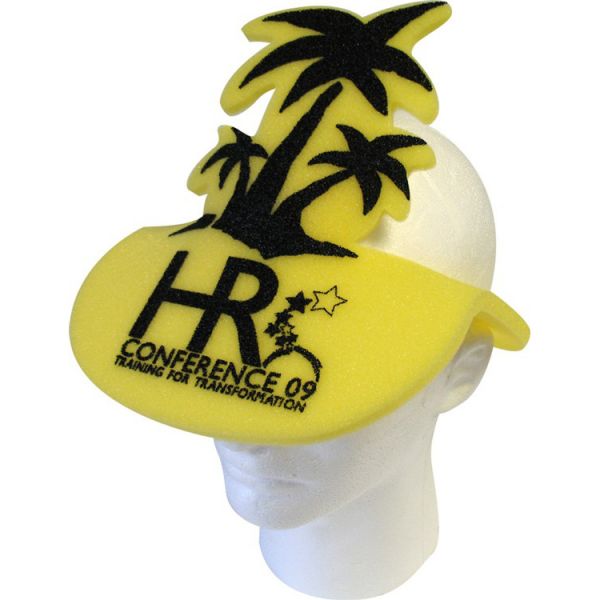 Palm Tree Foam Pop‑Up Visor Hat