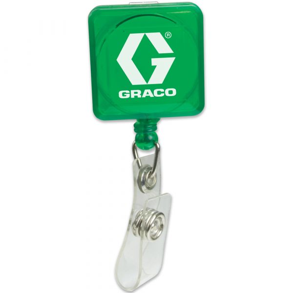 Square Retractable Badge Holder with Alligator Clip Thumbnail