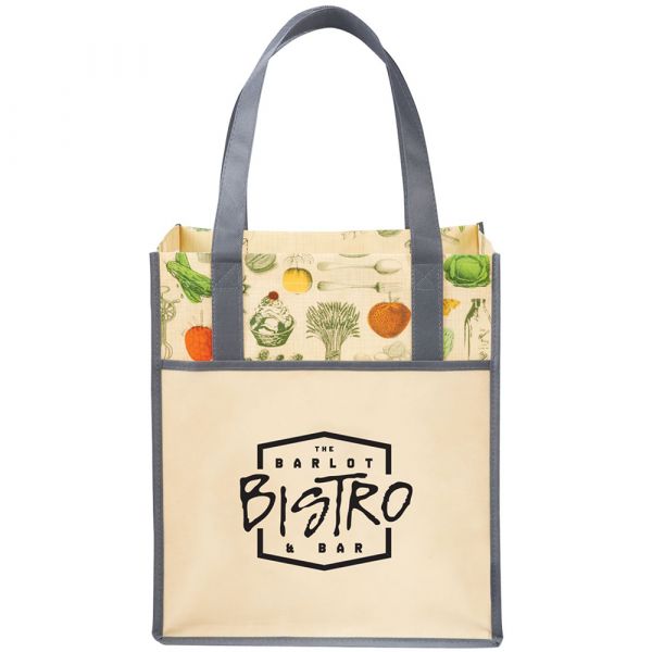 Big Grocery Vintage Laminated Non-Woven Tote Thumbnail
