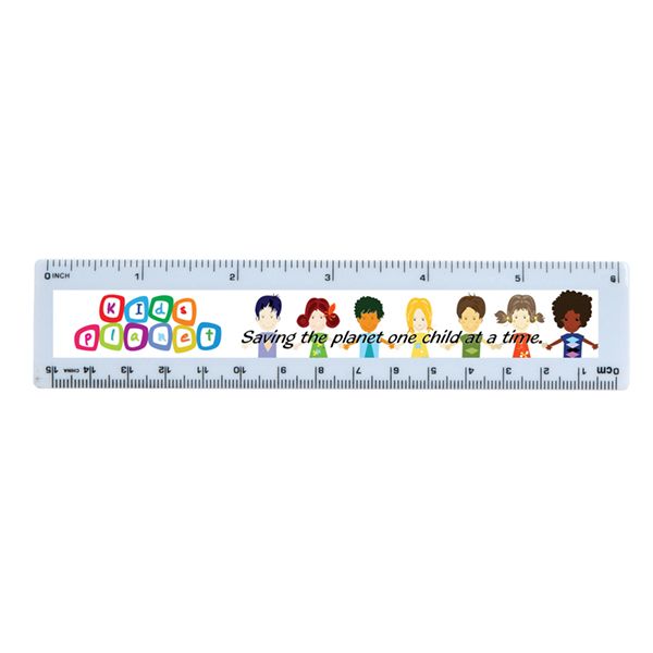 Standard 6 inch Ruler with Four Color Process Imprint
