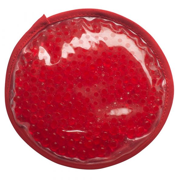 Hot/Cold Plush Gel Bead Packs - Round (Red)