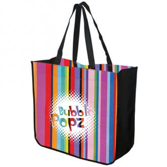 Large Multi Stripe Recycled Tote