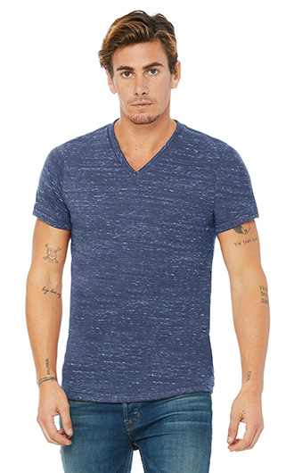 Bella  Canvas Unisex Jersey Short-Sleeve V-Neck T-Shirt - Marble