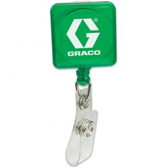 Square Retractable Badge Holder with Alligator Clip