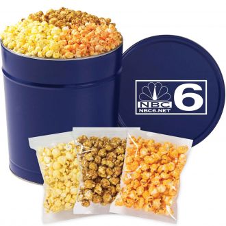 Medium 3 Way Popcorn Tin - Individually Bagged (Butter, Cheddar