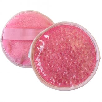Hot/Cold Plush Gel Bead Packs - Round - Pink