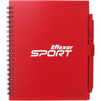 5.5" x 7" FSC Recycled Spiral Notebook w/ RPET Pen