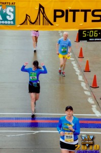 Running the Pittsburgh Marathon - Finish Line