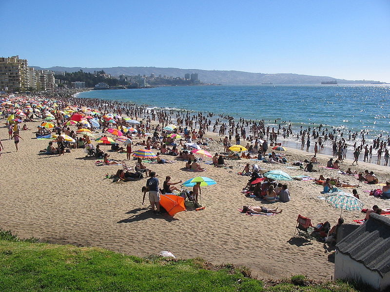 custom umbrellas and towels in a beach