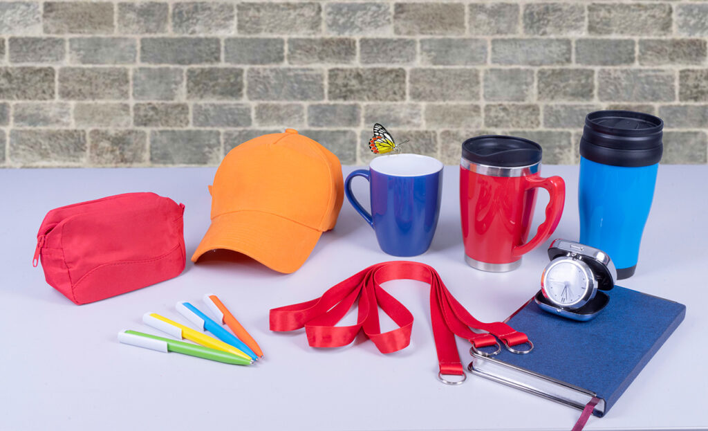 Set of promotional products to show what are the custom promotional products
